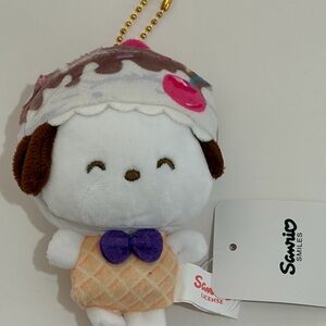 Sanrio Pochacco Ice Cream Plush Keychain/Charm